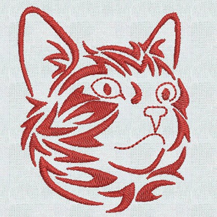 Cat Tattoo Digital Embroidery Design
