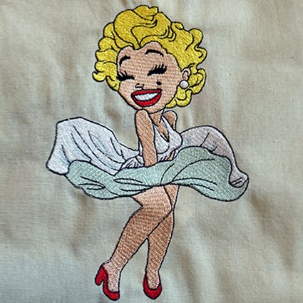 Blond Bombshell Machine Embroidery Design