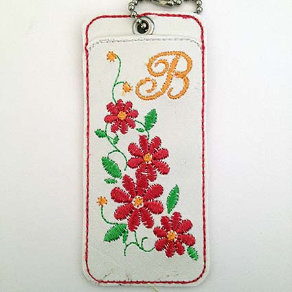 flower chap-stick machine embroidery design