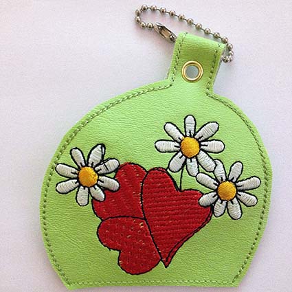 Hart EOS lotion key tag machine embroidery design