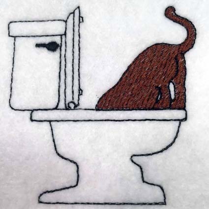 Toilet Paper Kitty Machine Embroidery Design
