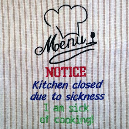 Funny Cooking Machine Embroidery Design