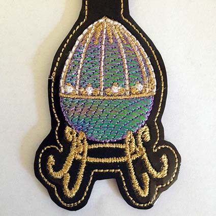 Faberge Egg Key Tag Machine Embroidery Design