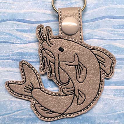 Fish Key Fob Embroidery Design