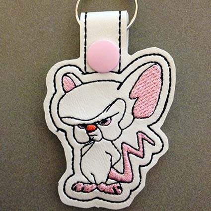 Mouse Brain Key TagMachine Embroidery Design