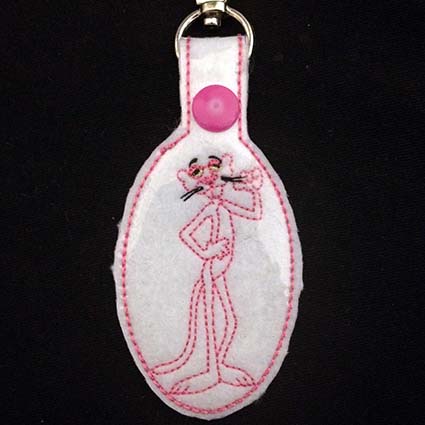 Panther Key Tag Digital MachineEmbroidery Design