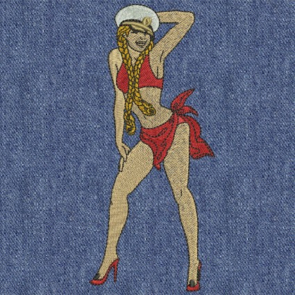 Sailor Girl Machine Embroidery Design