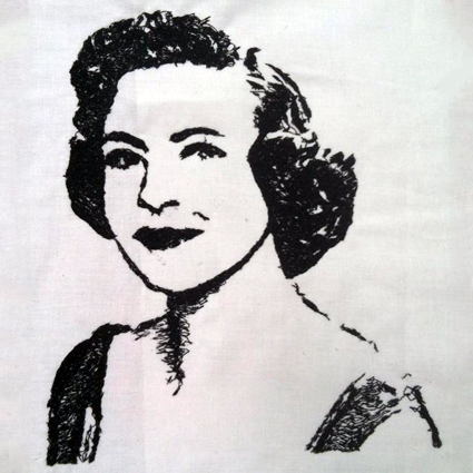 Betty White Photo Stitch Embroidery Design