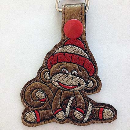 animal key tag macine embroidery design