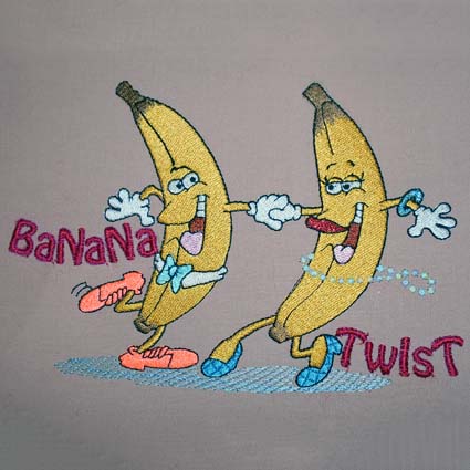 Banana Twist Digital Machine Embroidery Design