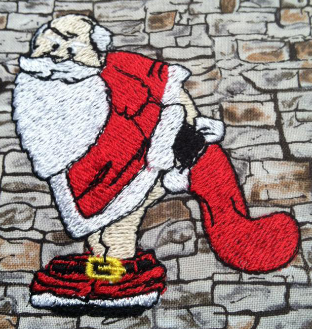 Naughty Santa Machine Embroidery Design