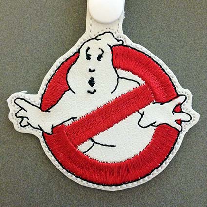 No Ghosts Key Tag Machine Embroidery Design