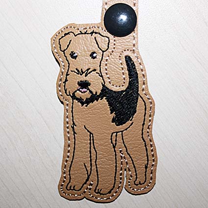 dog key fob machine embroidery designs