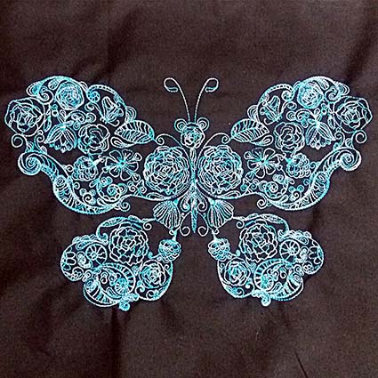 butterfly machine embroidery design