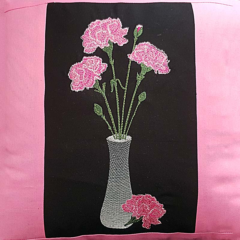 carnations flower machine embroidery design