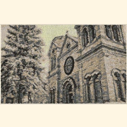 church photo stitch machine embroidery design