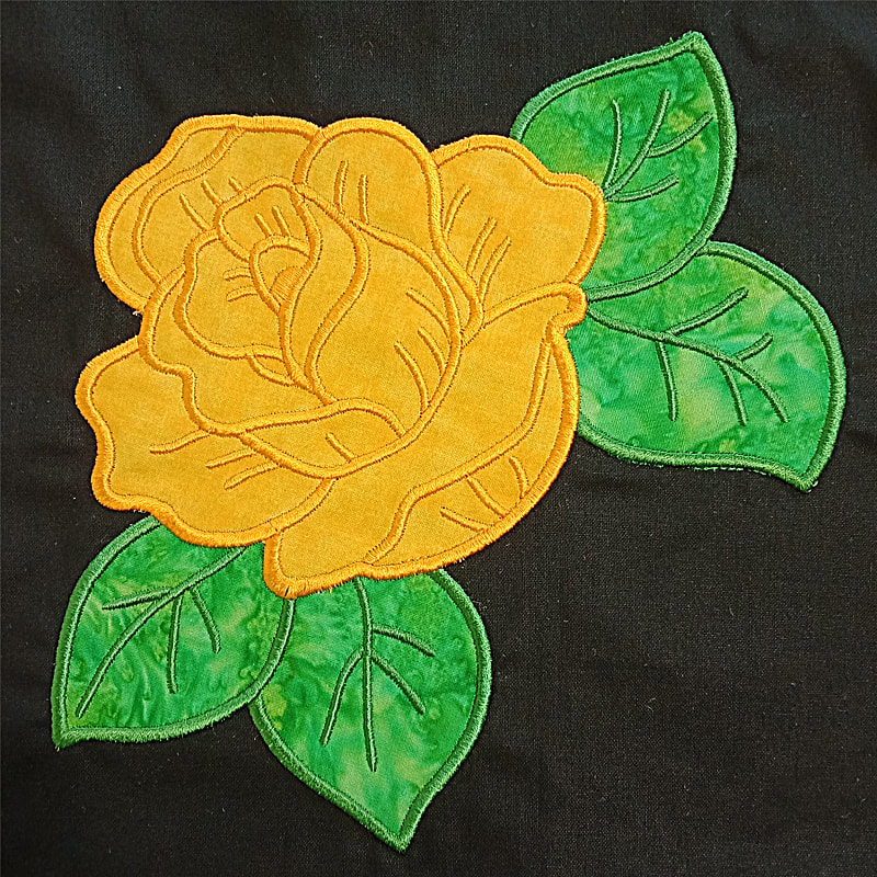 Large Rose Applique 2 Machine Embroidery Design