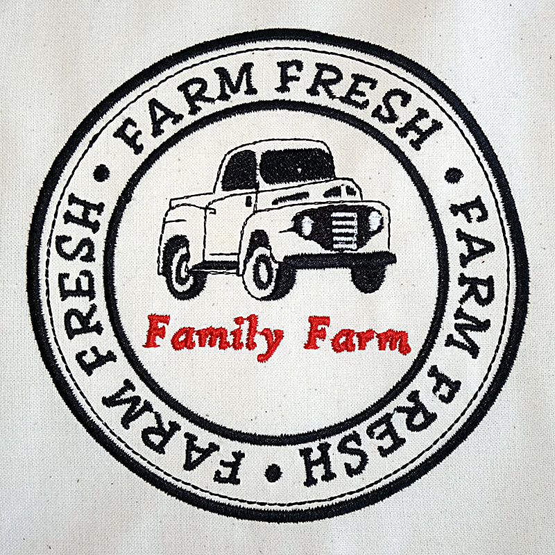 Farm Fresh Machine Embroider Design