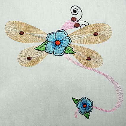 dragonfly machine embroidery design