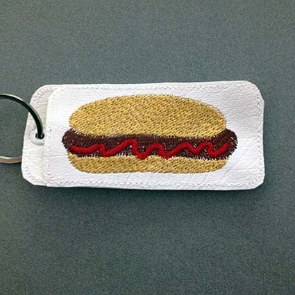 hotdog chapstick holder machine embroidery design