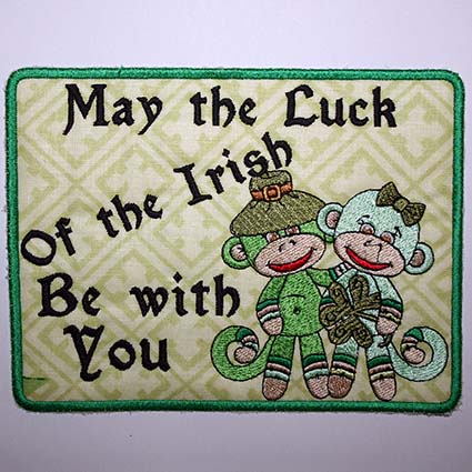 Irish St Patrick embroidery design
