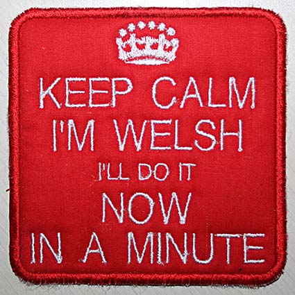 keep calm welsh key tag