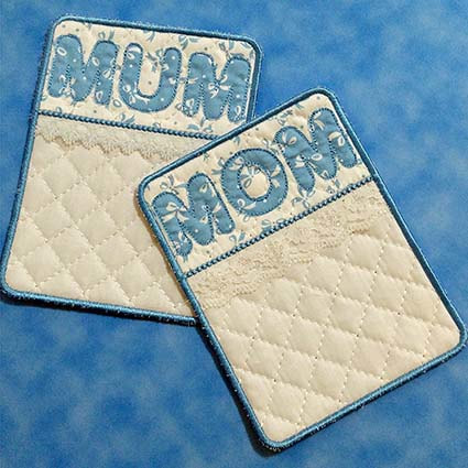 Mothers Day Mug Rug Embroidery Design