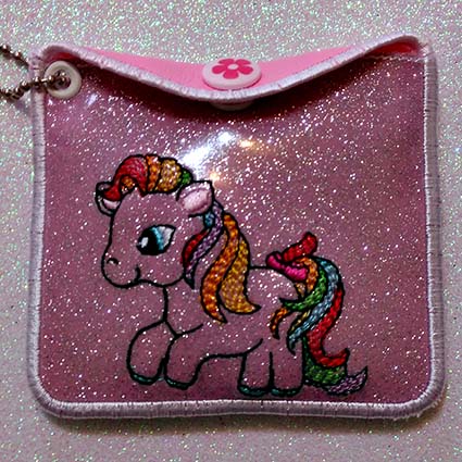 Rainbow Pony Machine Embroidery Design