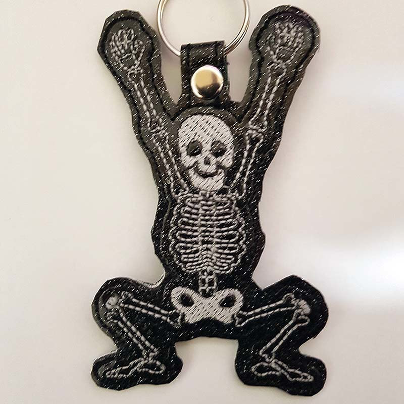 Skeleton Key Tag Embroidery Design