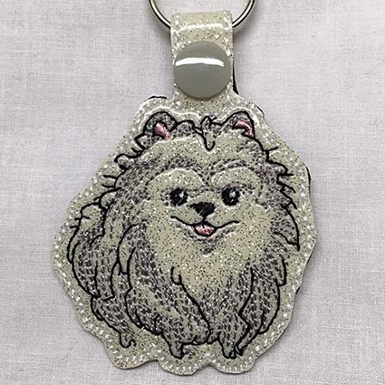 toy pom dog machine embroidery design